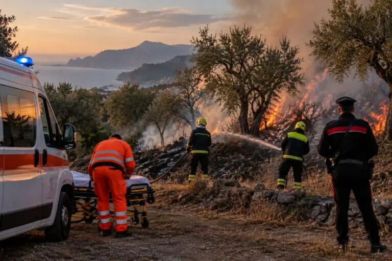 Tragedia in città: muore durante incendio nell’uliveto