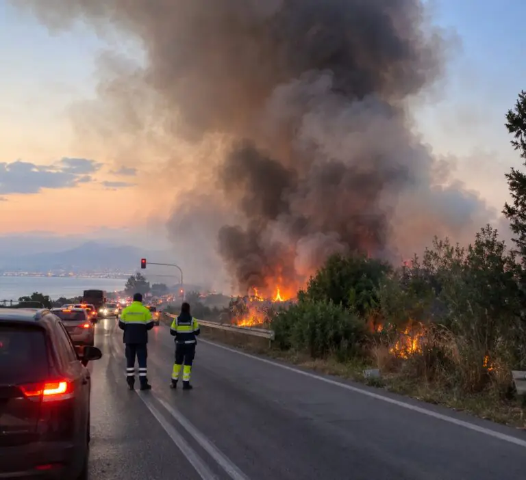 Rogo nei pressi della strada, disagi per i viaggiatori