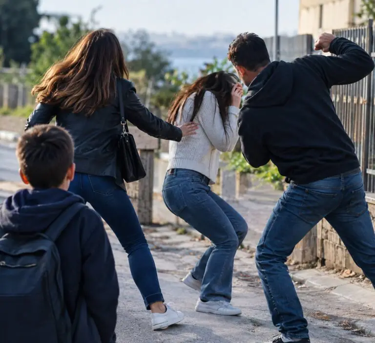 Aggredita dal marito davanti al figlio, interviene una passante