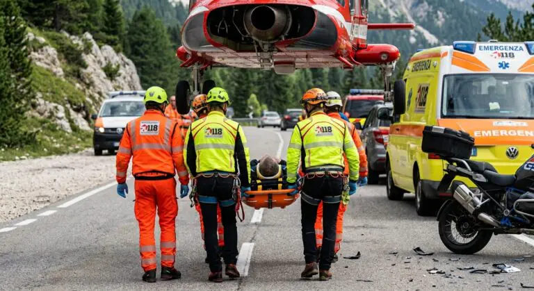 Motociclista cade in una zona impervia: decisivo l’elisoccorso