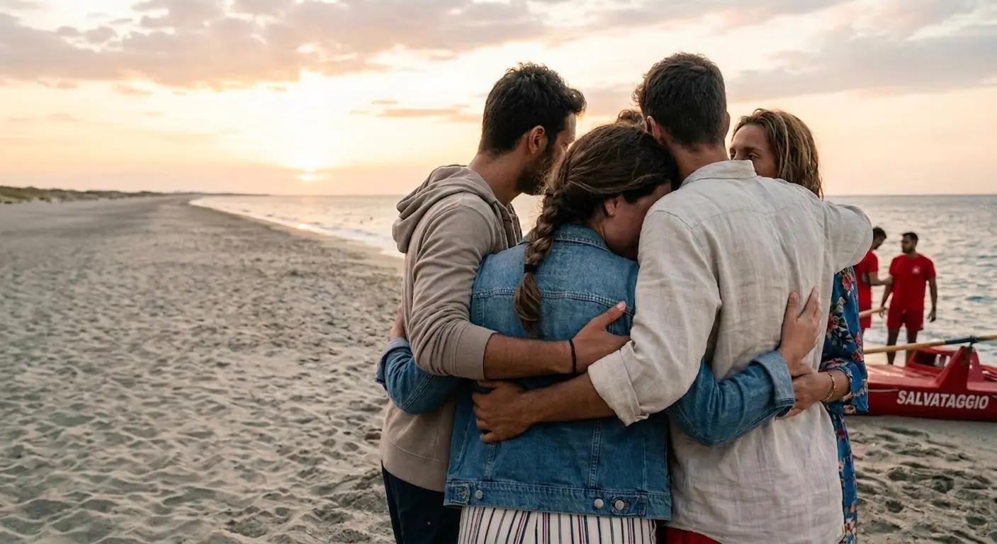 anziano rischia di annegare la figlia con tre amici
