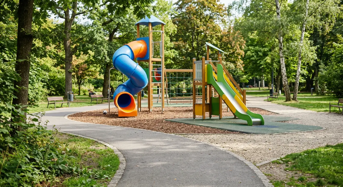 Scivolo del parco giochi di San Nicola la Strada rovinato da due mimorenni