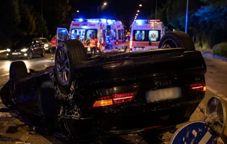 Giovane sbanda e si ribalta con l’auto, choc sulla Statale