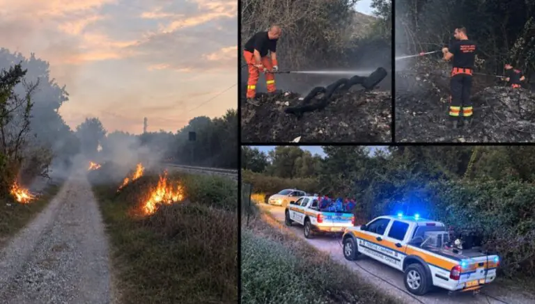 Fiamme sulla linea ferroviaria, capotreno blocca tutto