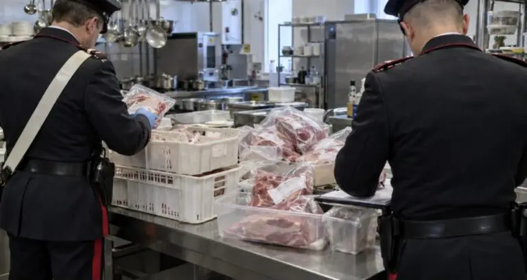 Carabinieri vanno al ristorante e sequestrano 50 chili di carne