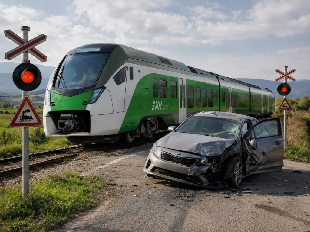 Auto travolta dal treno al passaggio a livello, donna ferita estratta: circolazione bloccata