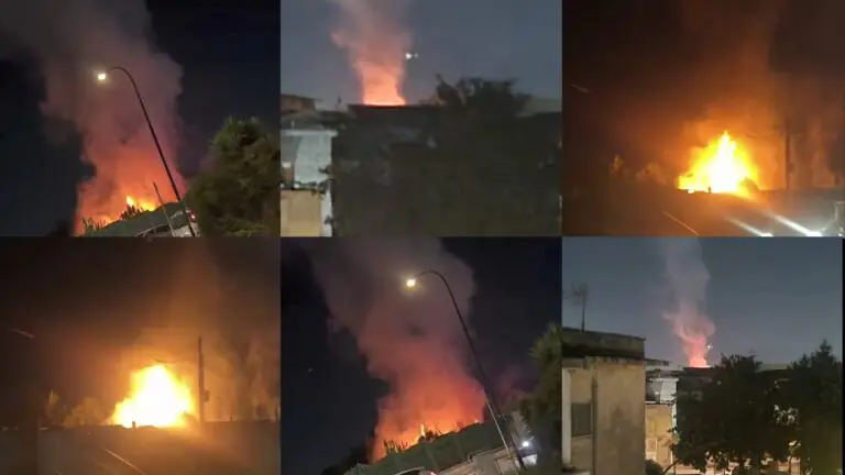 Rogo in città, fumo visibile da lontano