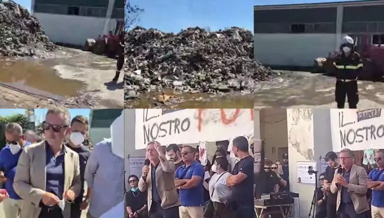 Sit in all’esterno del Consiglio comunale dopo il rogo, Borrelli: “Porterò la vicenda in Parlamento”