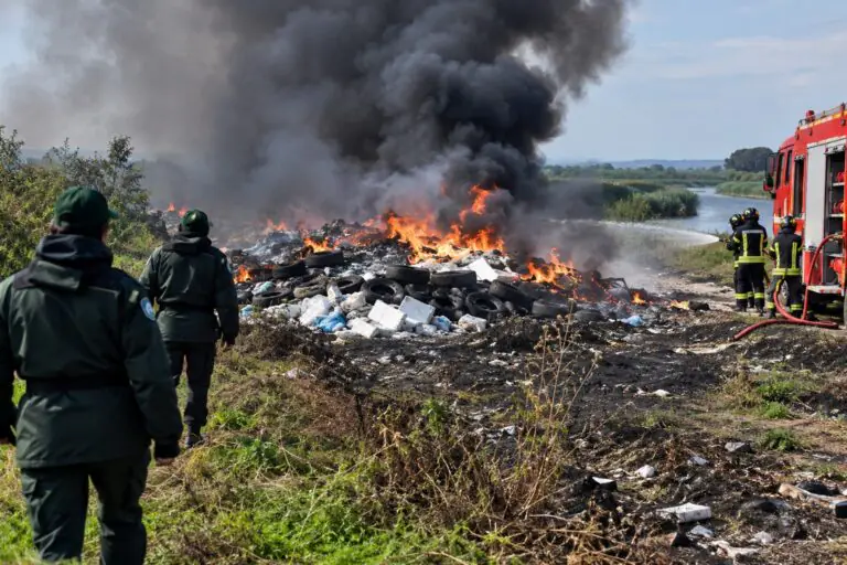 Rogo nei pressi del fiume, in azione pompieri e Wwf