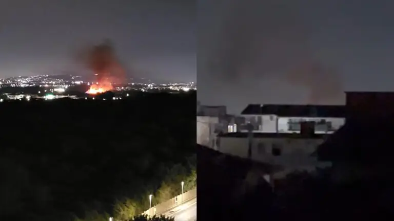 Auto a fuoco nei pressi della Nato, paura e disagi
