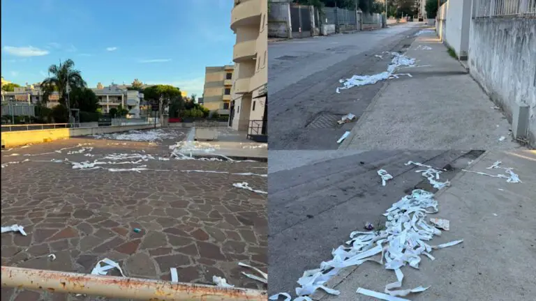 Movida selvaggia e degrado: strade “invase” da carta igienica