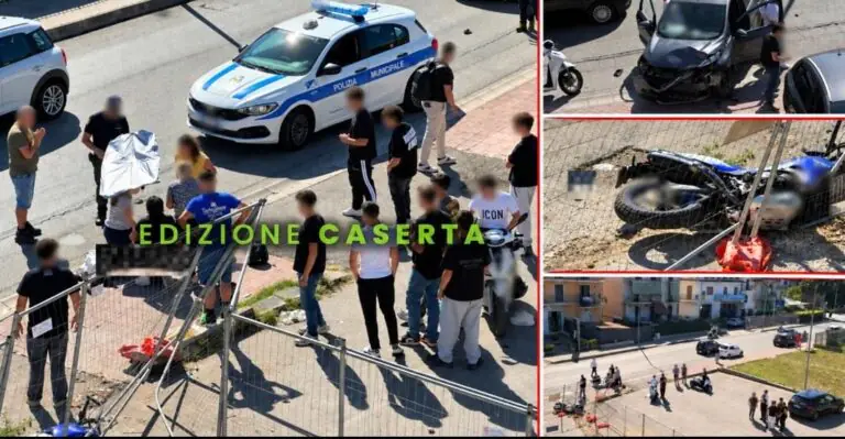 Capodrise: centauro sbalzato sull’asfalto