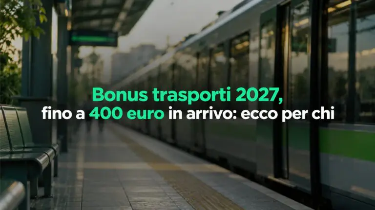 Bonus trasporti 2027, fino a 400 euro in arrivo: ecco per chi