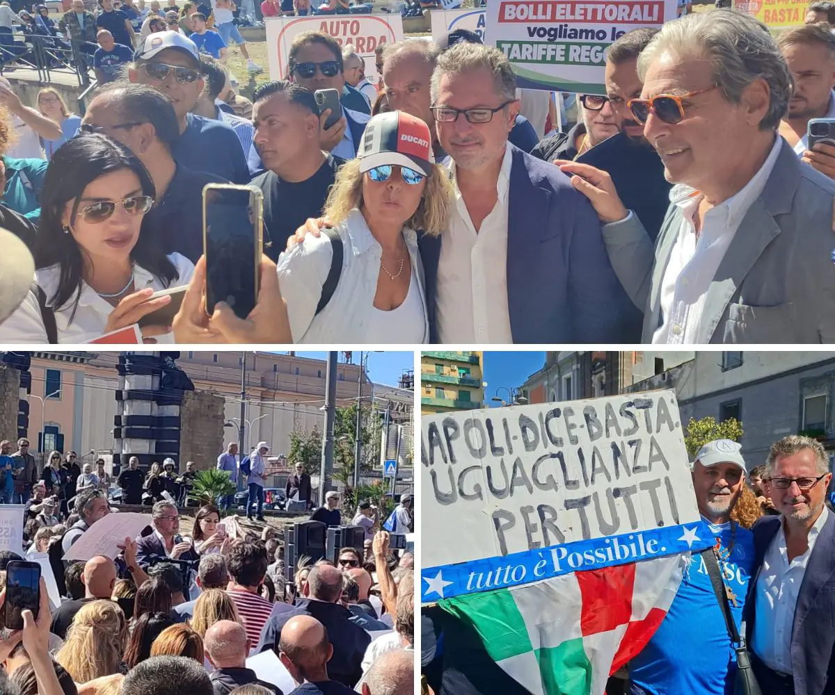 Manifestazione contro il caro Rc Auto in piazza del Carmine a Napoli