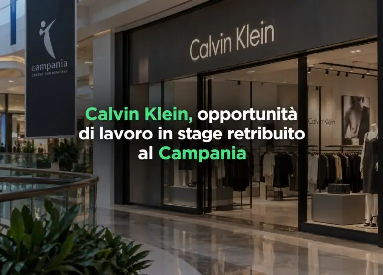 Calvin Klein, opportunità di lavoro in stage retribuito al Campania