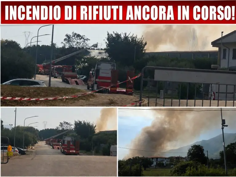 Valle di Suessola sotto i fumi di Airola: deposito ancora acceso e centraline su valori elevati