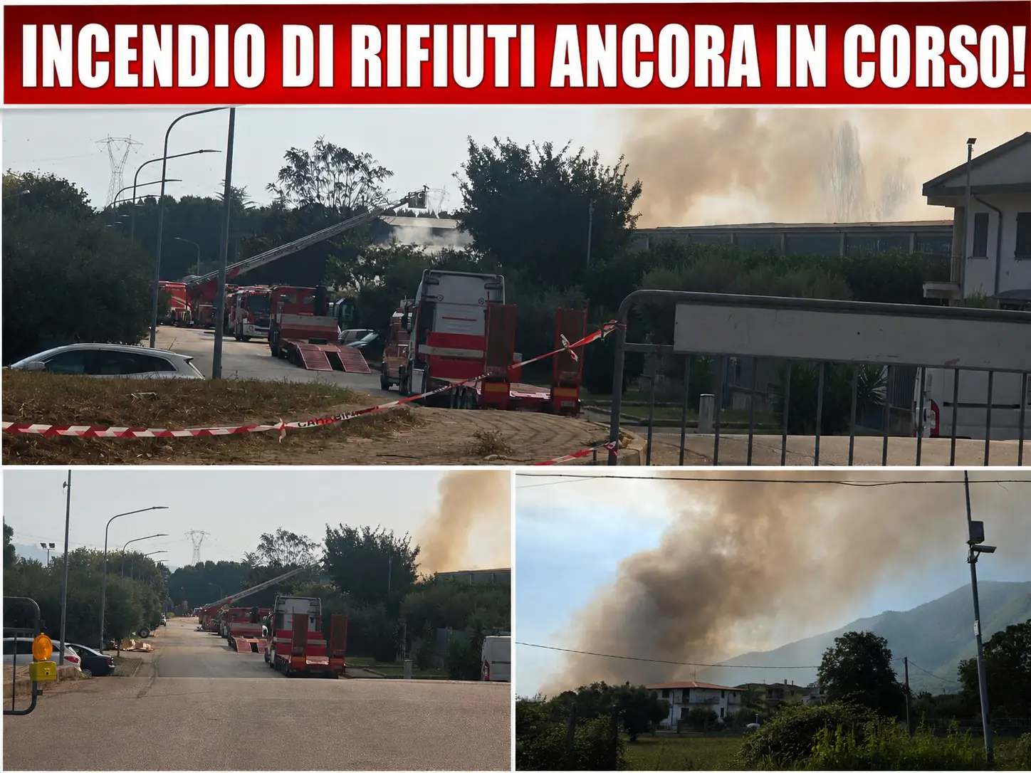 valori raggiunti PM10 oltre 302 a causa dell'incendio