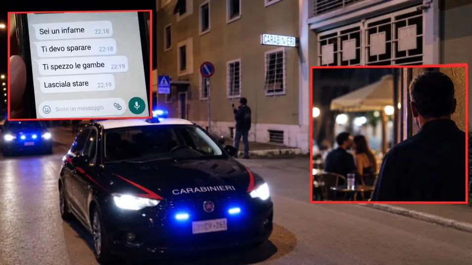 La vede al bar con un altro e la lascia, padre lo minaccia via chat: “Infame, ti devo sparare”