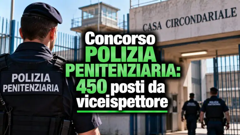 Concorso Polizia Penitenziaria: 450 posti da viceispettore