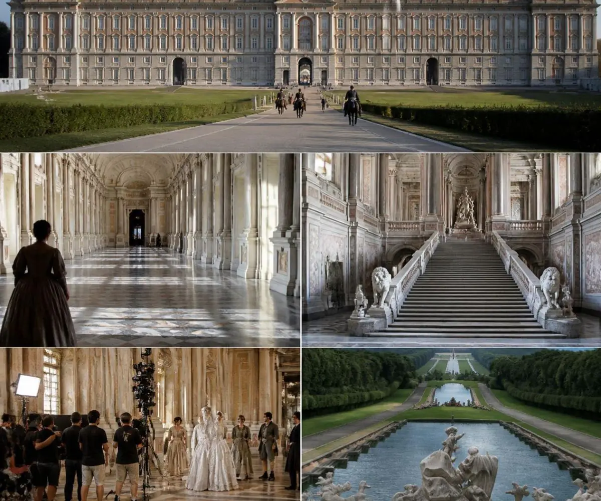 Reggia di Caserta scenario del cinema