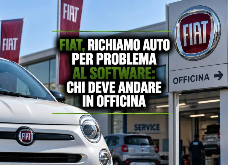 Fiat, richiamo auto per problema al software: chi deve andare in officina