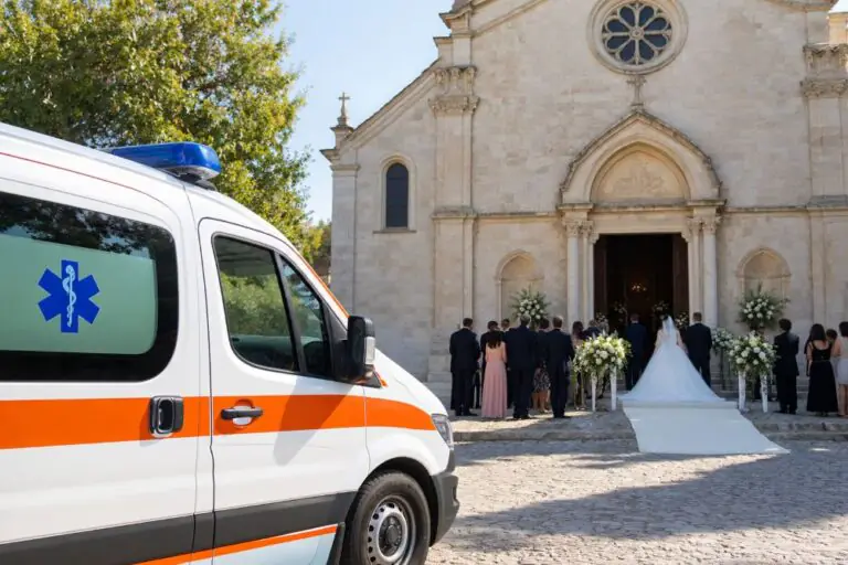 Ragazza accusa malore durante matrimonio, arriva ambulanza