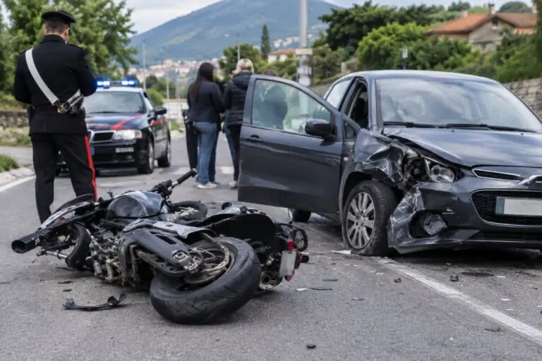 Impatto tra auto e moto, centauro sbalzato sull’asfalto