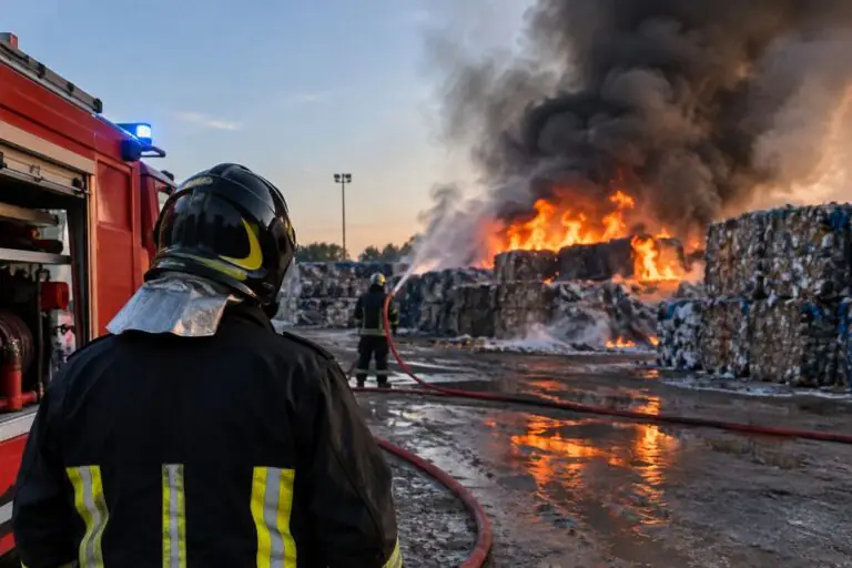 Ennesimo rogo alla Taverna del Re: ecoballe in fiamme