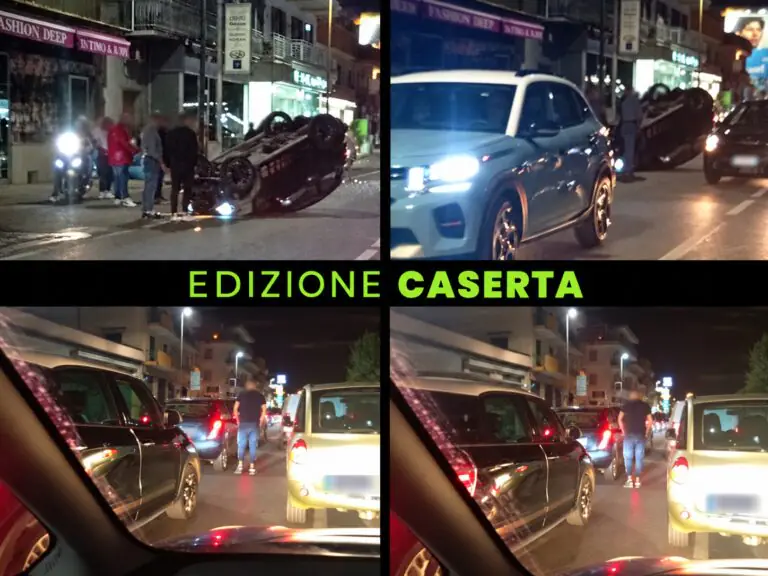 Incidente sulla Nazionale: mini car ribaltata