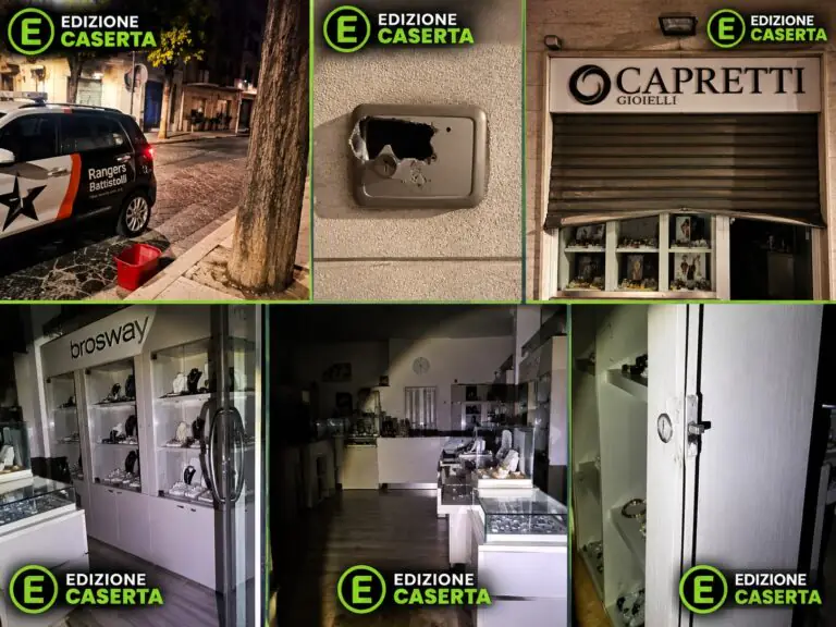 Saracinesca della gioielleria forzata e varco aperto: la banda scappa prima del colpo