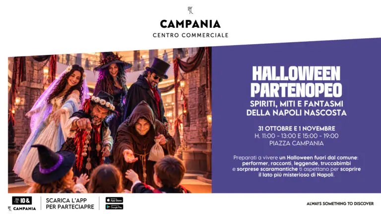 Halloween partenopeo nella piazza del centro commerciale