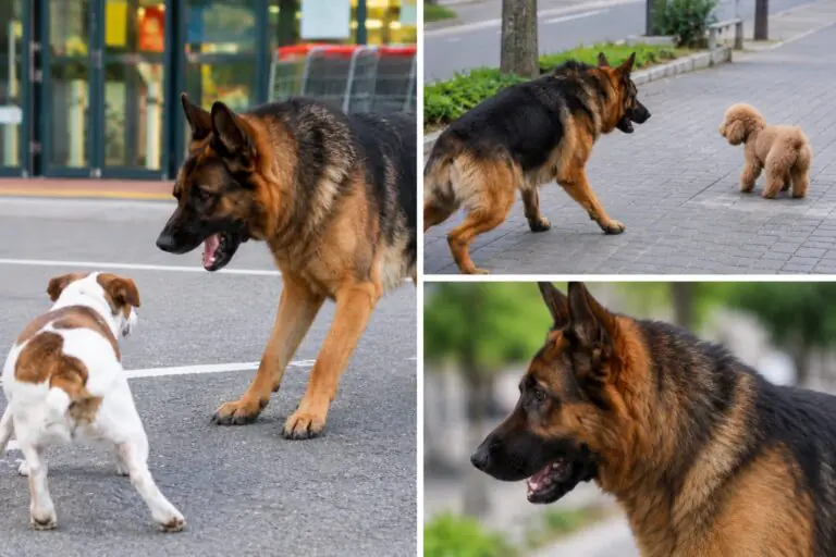 Grosso cane aggredisce altri più piccoli, paura nei pressi del supermercato