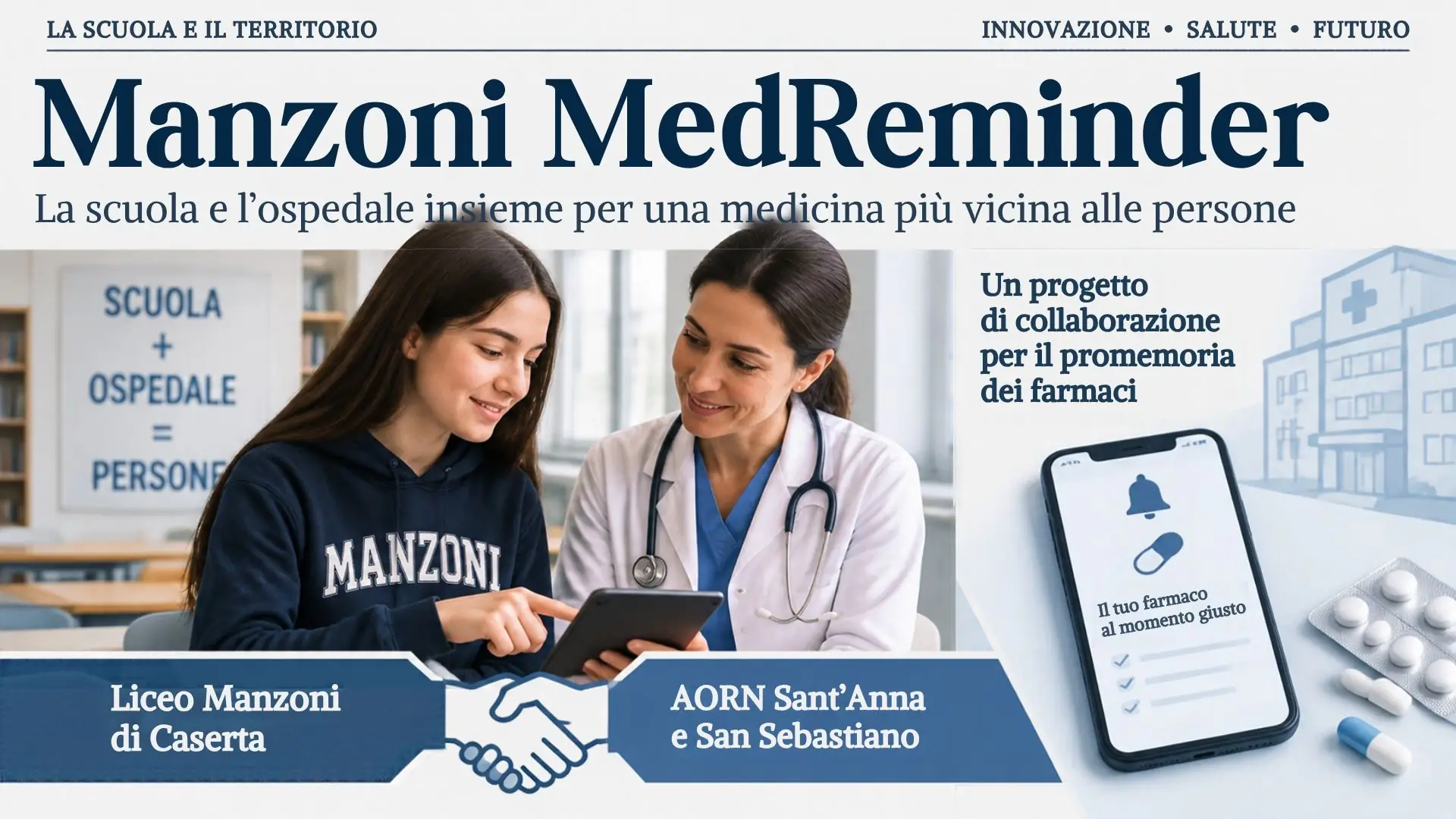 Liceo Manzoni di Caserta e AORN Sant’Anna e San Sebastiano, progetto Manzoni Med