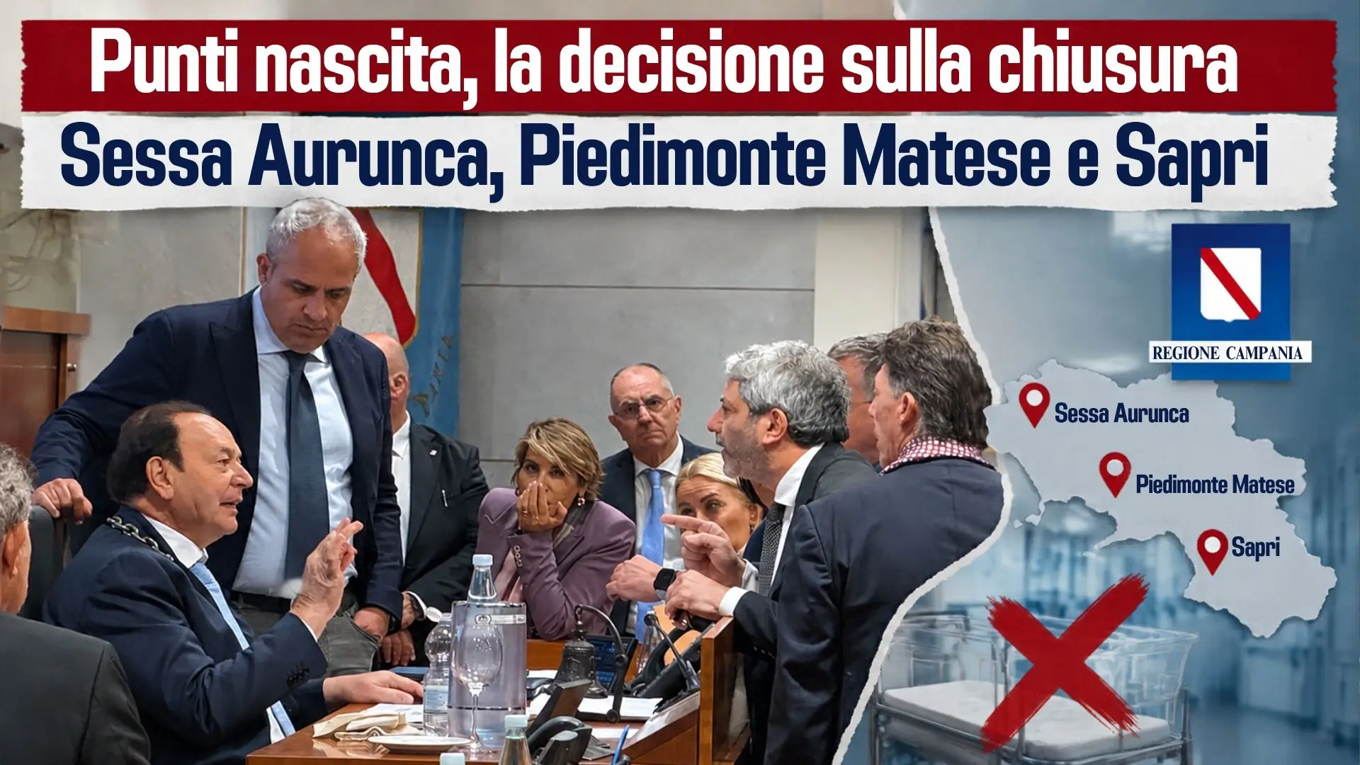 Gennaro Oliviero protesta in Consiglio regionale contro la chiusura dei punti nascita in Campania