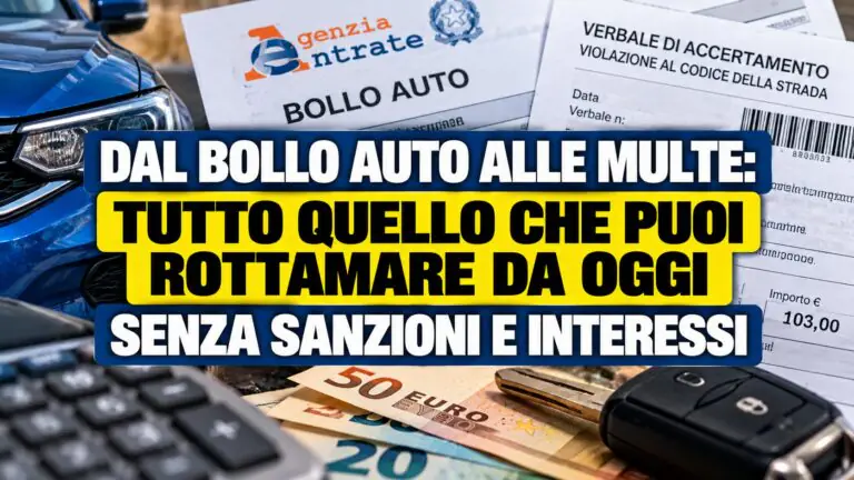 Dal bollo auto alle multe: tutto quello che puoi rottamare da oggi senza sanzioni e interessi
