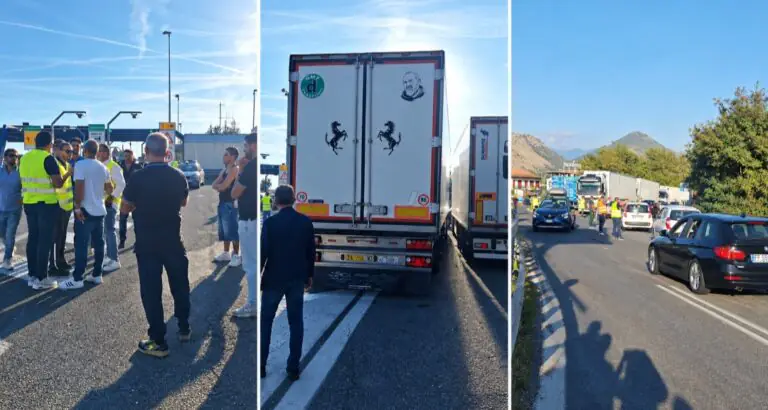 Proteste dei trasportatori nel Casertano contro caro benzina. Arriva il deputato
