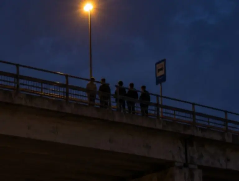 Gruppo di ragazzini lancia pietre dal ponte contro le auto