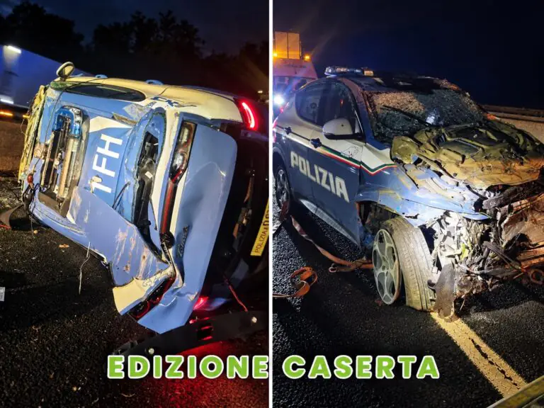 Auto della polizia si ribalta più volte su A1: trasportati d’urgenza