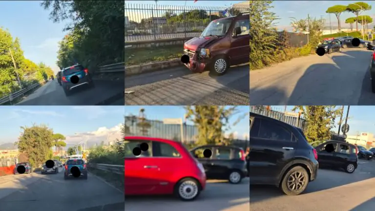 Brutto incidente alla rotonda, paura per i coinvolti. Traffico in tilt