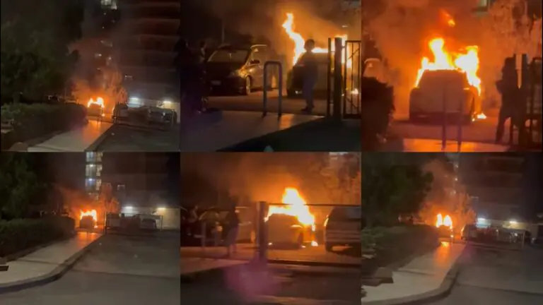 Auto a fuoco nei pressi dei palazzi, paura tra i residenti