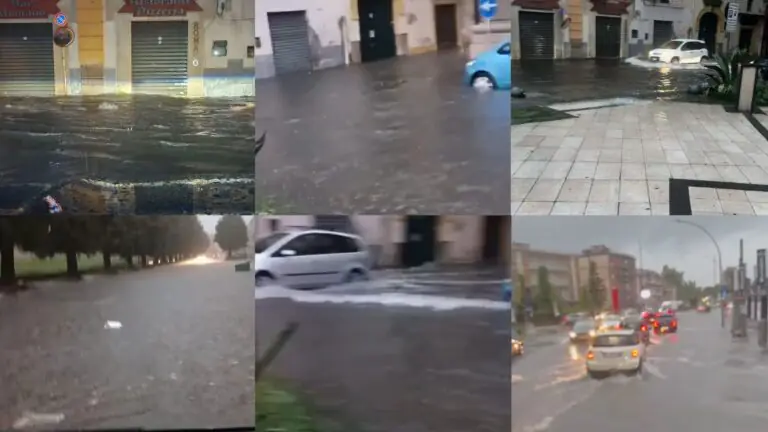 Bomba d’acqua, strade allagate. Disagi alla circolazione