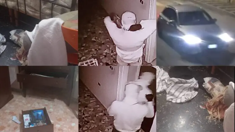 Banditi entrano in casa mentre la famiglia sta cenando