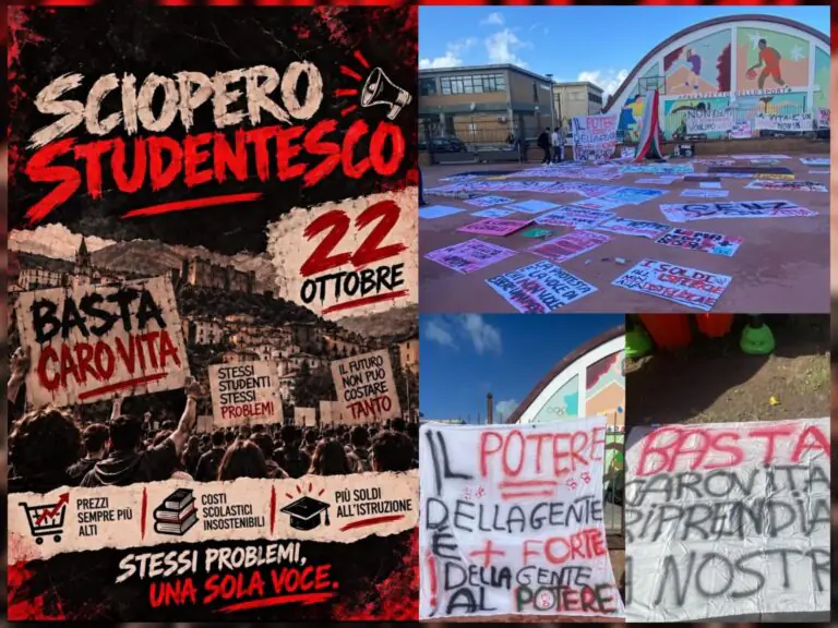 La scuola in piazza contro il caro vita: “Ipotecano il nostro futuro”