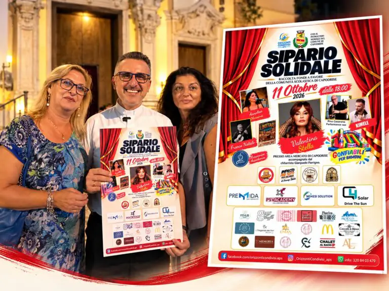 ‘Sipario Solidale’ per la scuola, don Giuseppe Di Bernardo chiama a raccolta la comunità