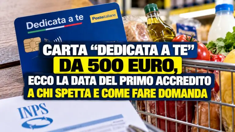 Carta “Dedicata a te” da 500 euro, ecco la data del primo accredito: a chi spetta e come fare domanda