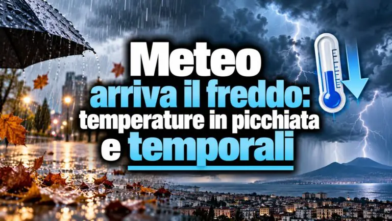 Meteo, arriva il freddo: temperature in picchiata e temporali