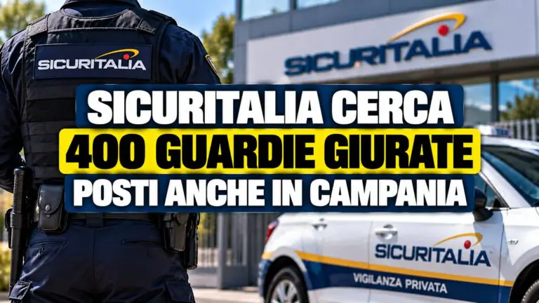 Sicuritalia cerca 400 guardie giurate, posti anche in Campania