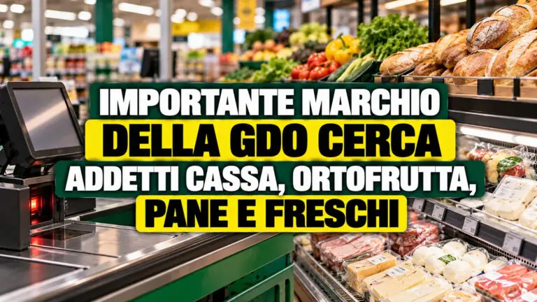 Importante marchio della GDO cerca addetti cassa, ortofrutta, pane e freschi